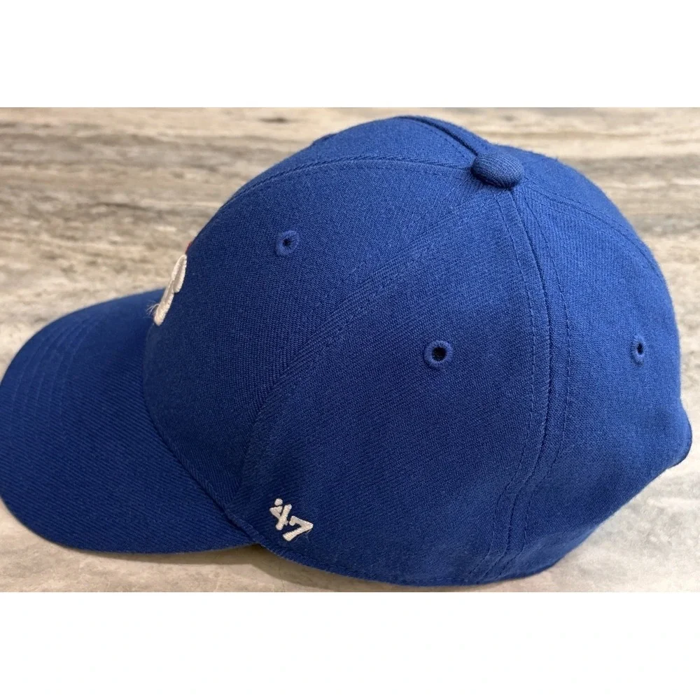 '47 Brand Philadelphia 76ers Baseball Cap Strapback Hat Blue One Size NBA